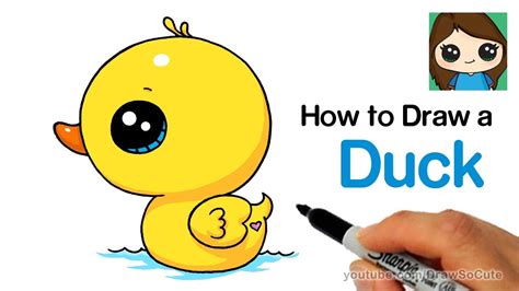 How To Draw A Duck Super Easy And Cute