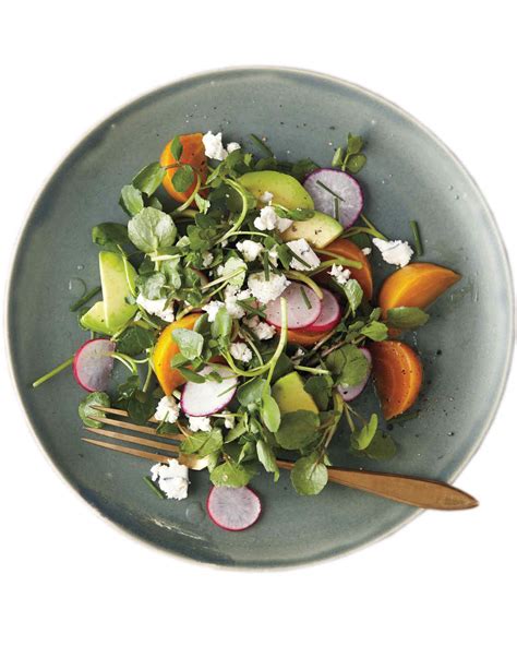 Roasted Golden Beet Avocado And Watercress Salad Recipe Martha Stewart