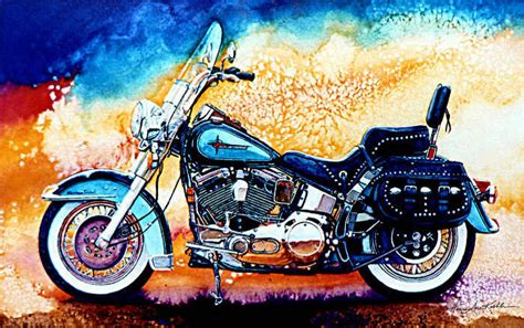 Harley Davidson Motorcycle Wall Mural And Art Prints