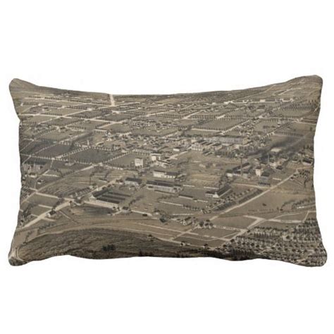 Vintage Pictorial Map Of Anniston Alabama 1887 Lumbar Pillow Zazzle