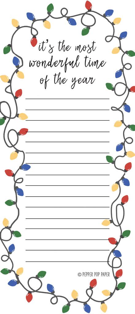 Christmas List Notepad