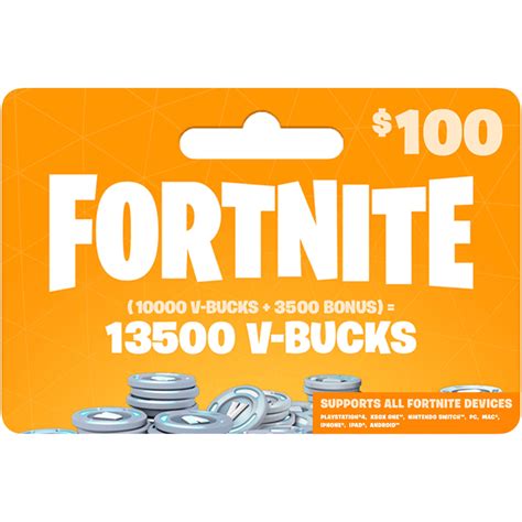 Fortnite 13500 V Bucks T Card Global