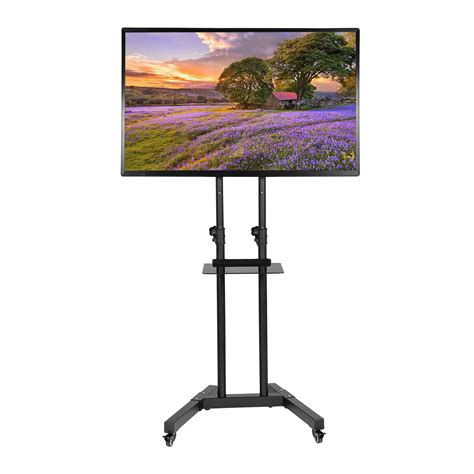 Mllieroo Universal 32 65 Inch Rolling Mobile Tv Stand Flat Screen Tv