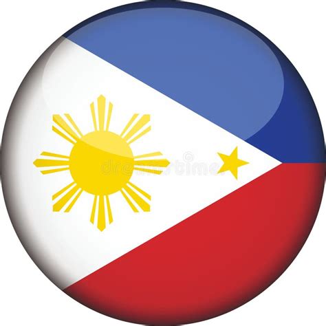 Filippijnvlag D Ronde Stijlvectorbestand Stock Illustratie