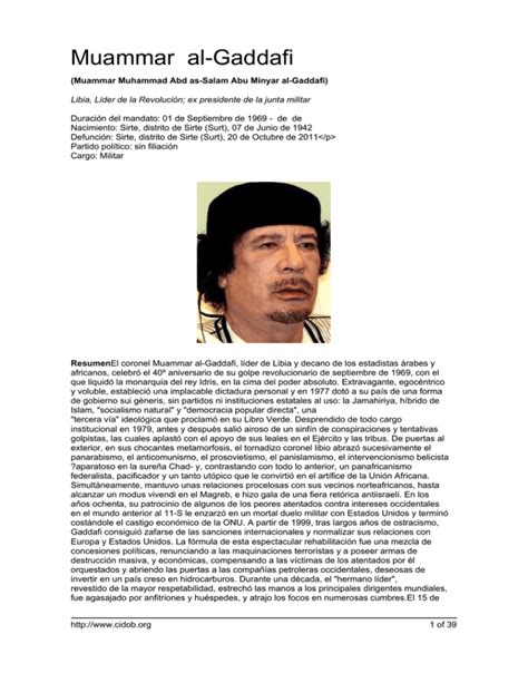 Muammar Al Gaddafi