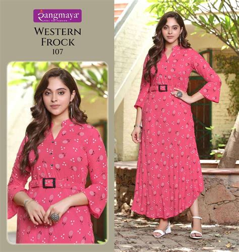 Rangmaya Western Frock Ladies Wear Western Long Frock Designs Kurti