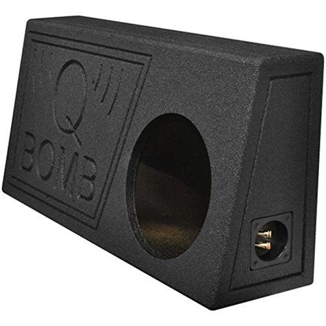 Qpower Single 10 Truck Ported Spl Empty Woofer Box With Bed Liner Spray