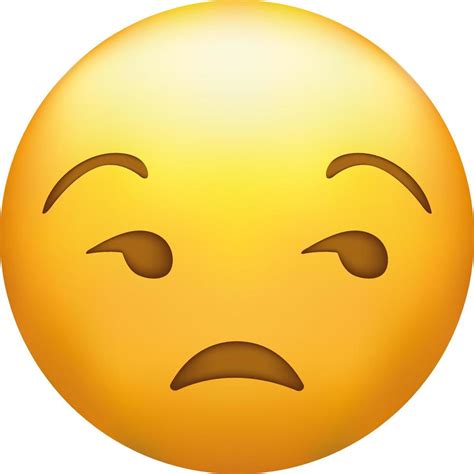 Unamused Emoji Meh Emoticon Dissatisfied Yellow Face 22461928 Vector