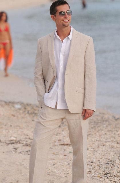 Ivory Linen Suits Beach Wedding Suits For Men Tailored Linen Suit Custom Made Groom Tuxedo