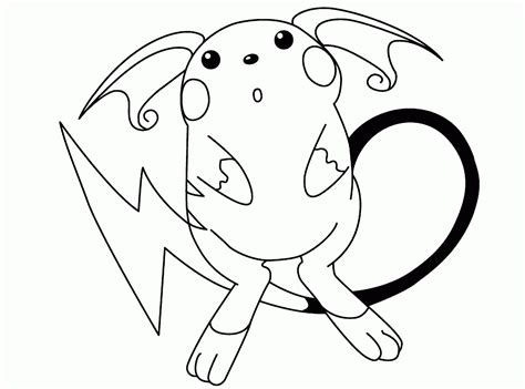 Raichu Pokemon Para Colorear