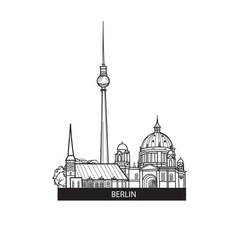 Famous Berlin City Buildings Skyline Stock Vector Image By ©yokodesign