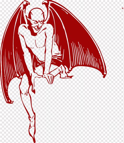 Red Devil Illustration Devil Demon Satan Devil Cartoon Fictional