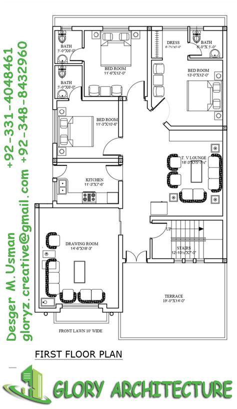40x80 Islamabad House Plan 10 Marla House Plan 2bhk House Plan My