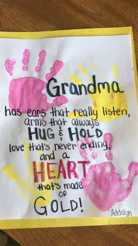 Mother's day gifts for soon to be grandma. Mother's Day handprint crafts | Diy gifts for grandma ...
