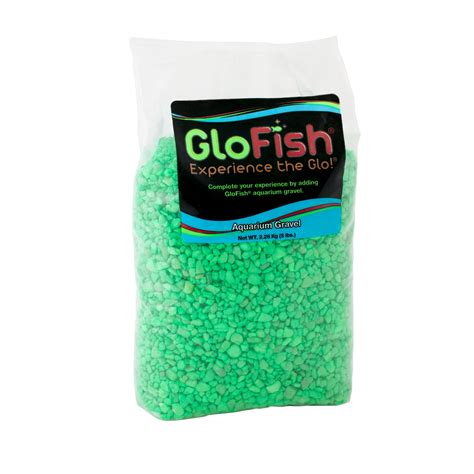 Glofish Aquarium Gravel 5 Pounds Fluorescent Green Complements