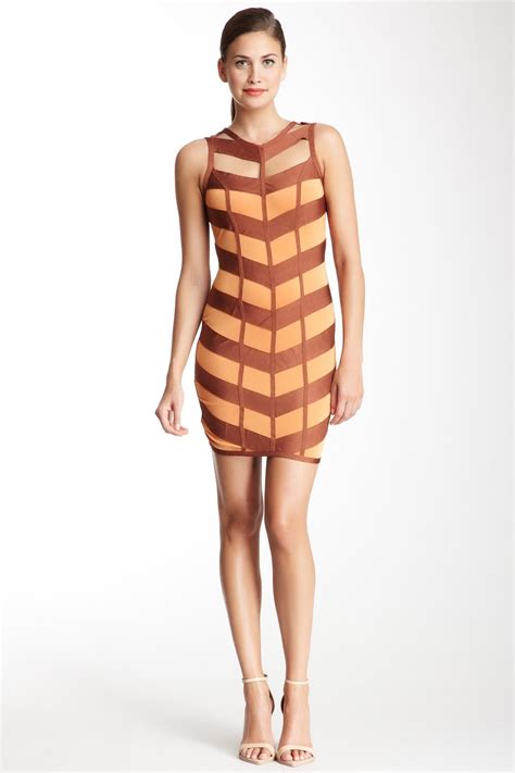 Wow Couture Two-Tone Bandage Cutout Dress | Wow couture, Cutout dress ...