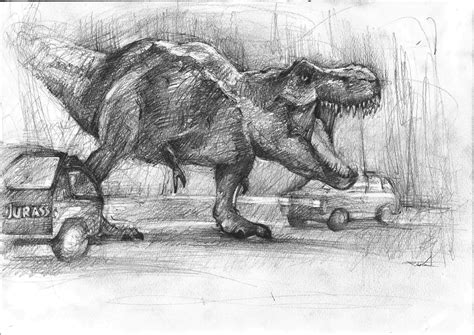 Jurassic Park Dinosaur Drawings