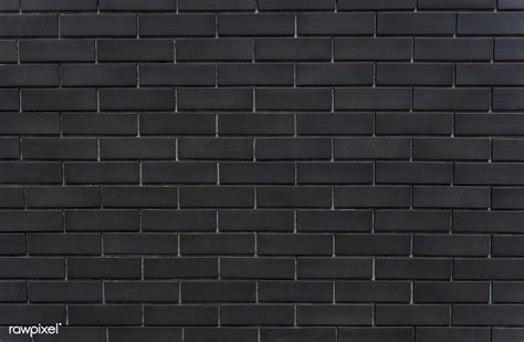 Black Brick Wall Textured Background Free Image By
