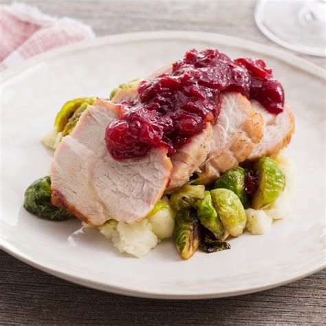 recipe roast turkey and cranberry sauce with brussels sprouts and mashed potato blue apron