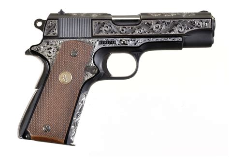 Engraved Colt Commander Semi Automatic Pistol Rock Island Auction