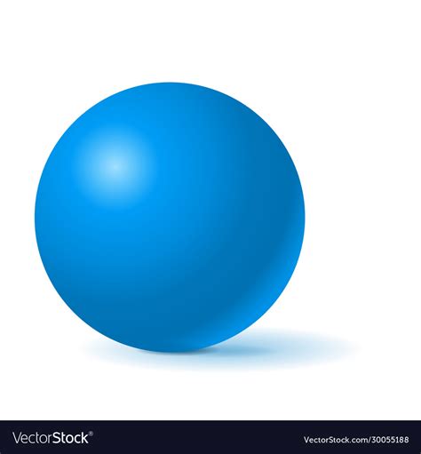 Blue Sphere 3d Geometric Shape Royalty Free Vector Image