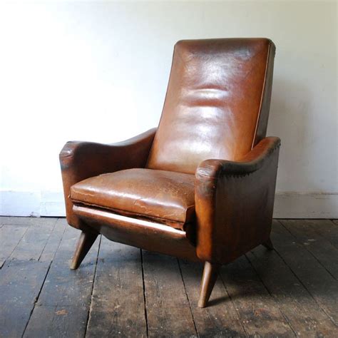 Read our reviews for best leather recliners relax in a comfortable chair with style with this davis leather recliner club chair by best selling. 1950's Reclining Leather Club Chair - mid-century armchair ...