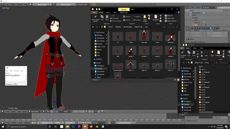 Ruby Rose V7 3d Recreation Rwby Amino