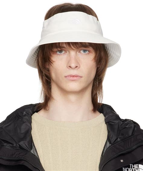 The North Face White Class V Top Knot Bucket Hat In Black For Men