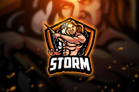 Storm Mascot And Esport Logo Branding And Logo Templates ~ Creative Market