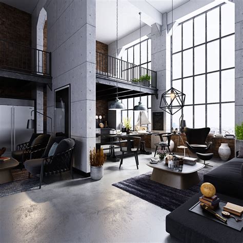 Home Designing Industrial Style Living Room Design The Essential