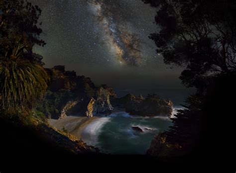 Milky Way Over Big Sur California 4k Ultra Hd Wallpaper