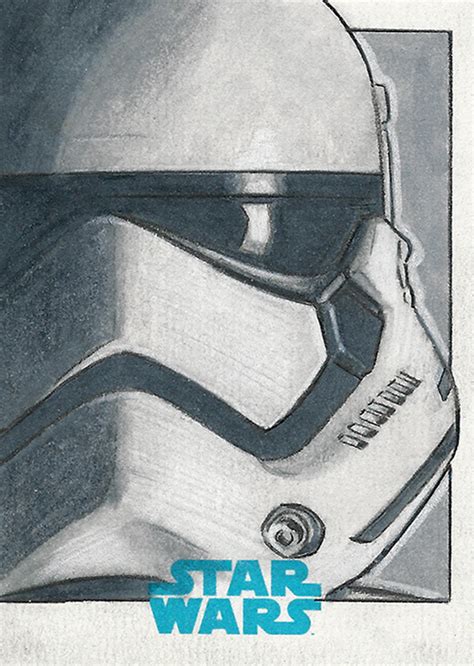 Star Wars Journey To The Force Awakens Stormtrooper Artist Sketch Card