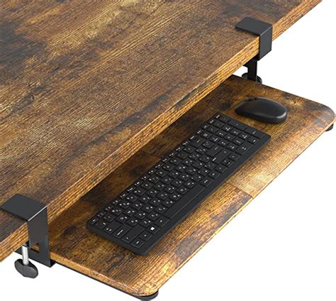 Bontec Support Clavier Plateau Pour Clavier Et Souris Coulissant Sous