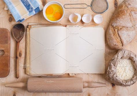 Baking Background Blank Cook Book By Itsaldente On Creativemarket