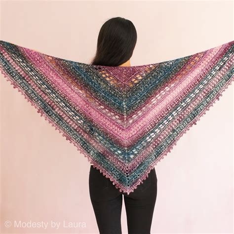 summer night shawl crochet pattern modesty by laura modesty by laura