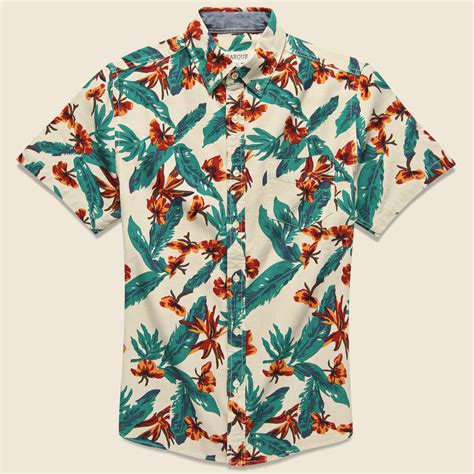 Tropical Print Shirt Natural