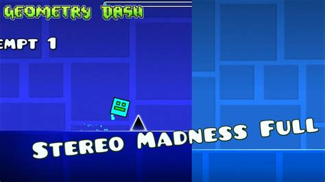 Stereo Madness Full Version Geometry Dash Youtube