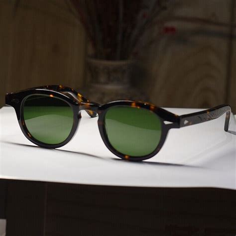 ️ Солнцезащитные ретро очки retro vintage johnny depp sunglasses tortoise frame green glass