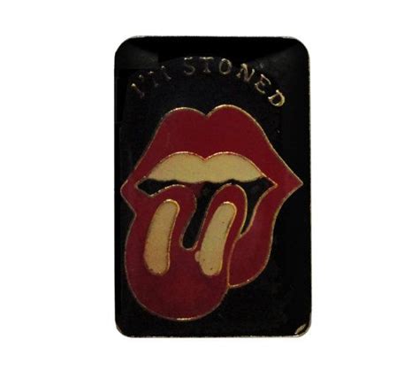 Rolling Stones Im Stoned Vintage Enamel Pin Button Lapel Etsy