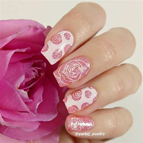 Kads Charming Rose Nail Art Stamp Template Image Plate Nail Stamping