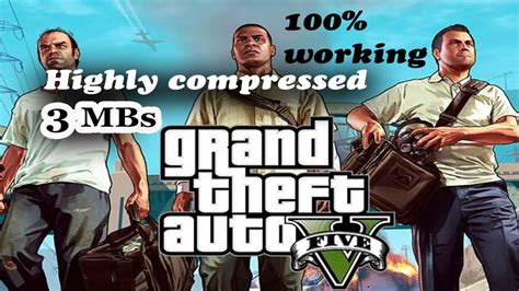 3mbs How To Download Highly Compressed Gta 5 In Just 3 Mbs With