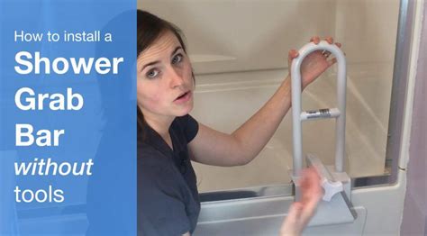 How To Install A Shower Grab Bar Without Tools Equipmeot