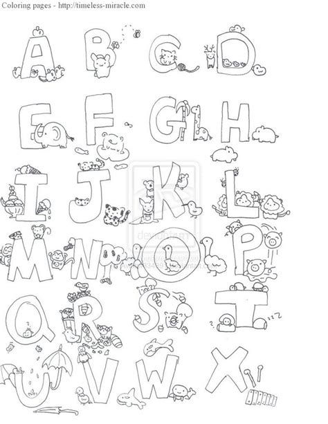 Alphabet Animal Coloring Pages Timeless