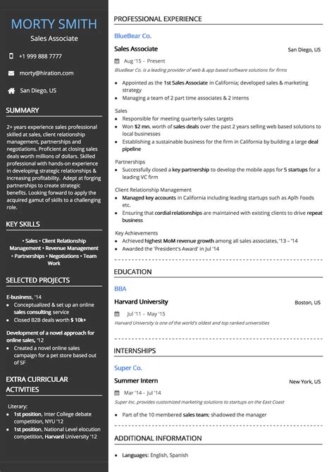 Resume templates find the perfect resume template. Great Resume Templates: The 2020 List of 7 Great Resume Templates