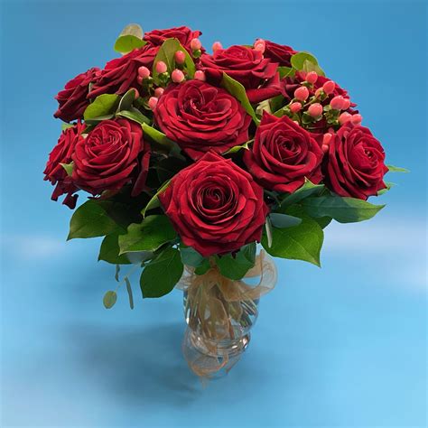 Luxury Dozen Red Rose Bouquet Brighton Flower Company