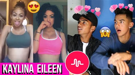thickest girl on musical ly kaylina eileen musical ly compilation reaction youtube