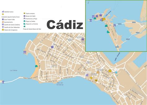 Cádiz Tourist Map