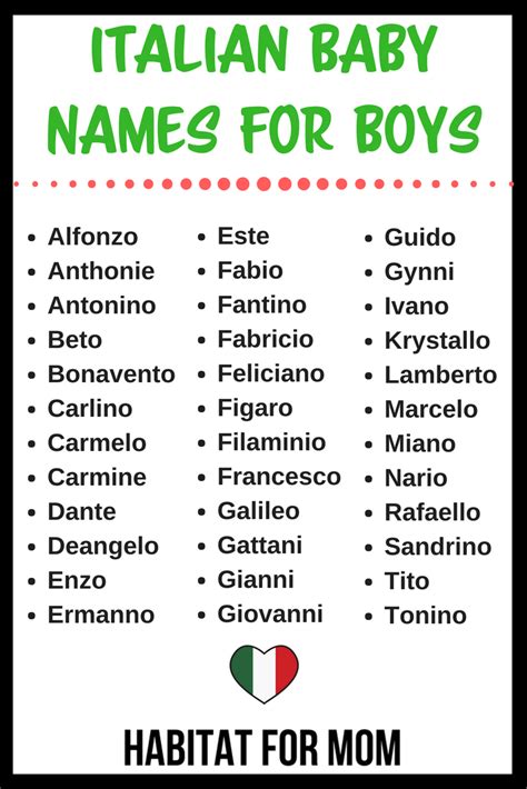 Italian Baby Names For Boys Baby Names For Boys Boy