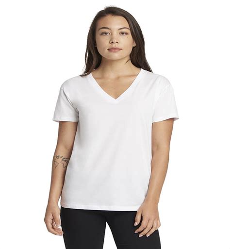 Womens Lightweight Fitted V Neck Tee