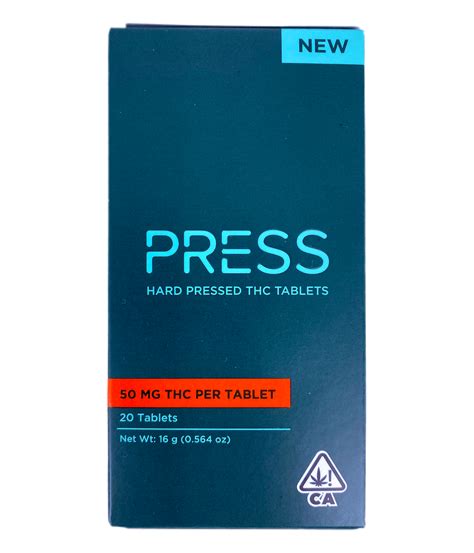 Press Hard Pressed Thc Tablets 20 Pack Edibles Nugg Club